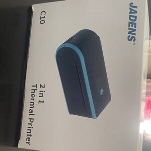 Jade C10 Black and Blue 2-in-1 Thermal Printer